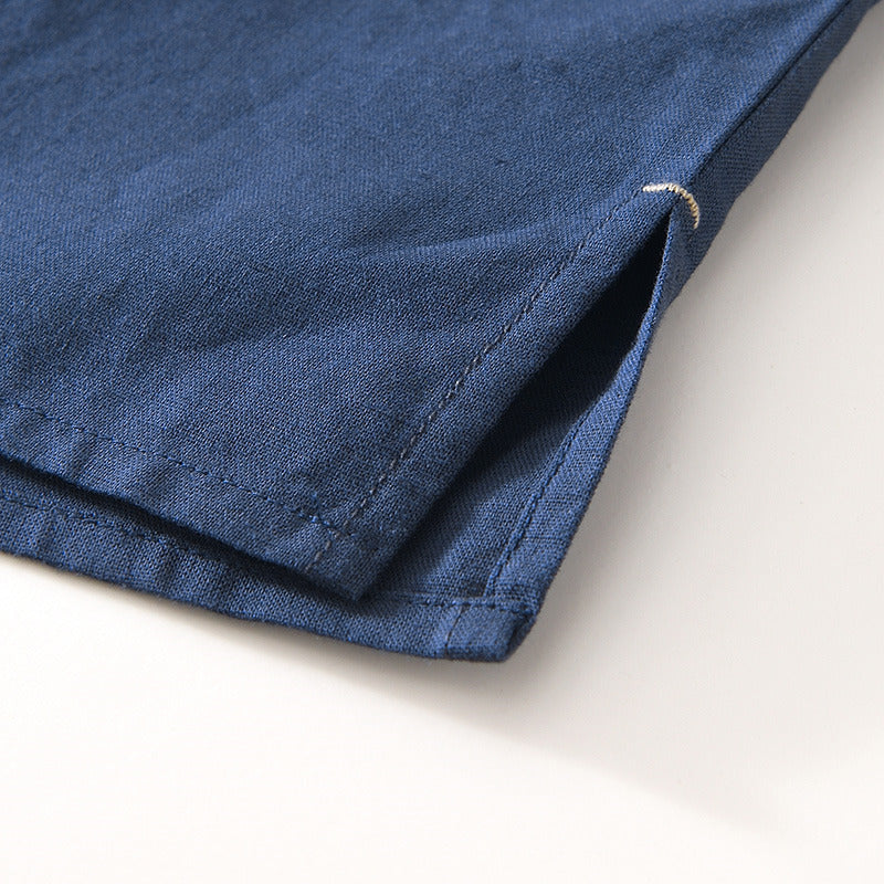Chinese Style Linen Short Sleeve Shirt