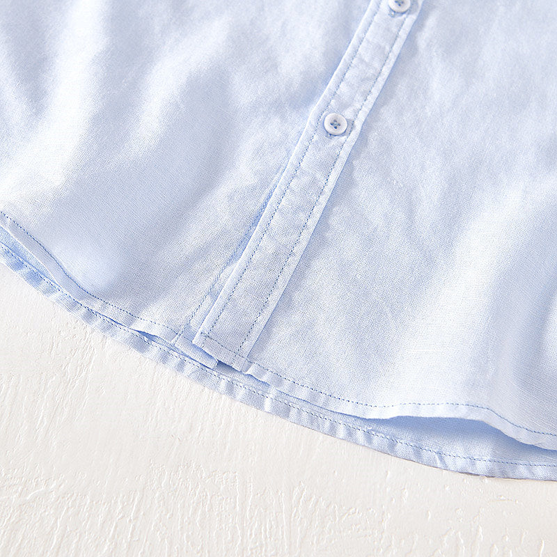 Cotton Linen Retro Casual Short Sleeved Shirt
