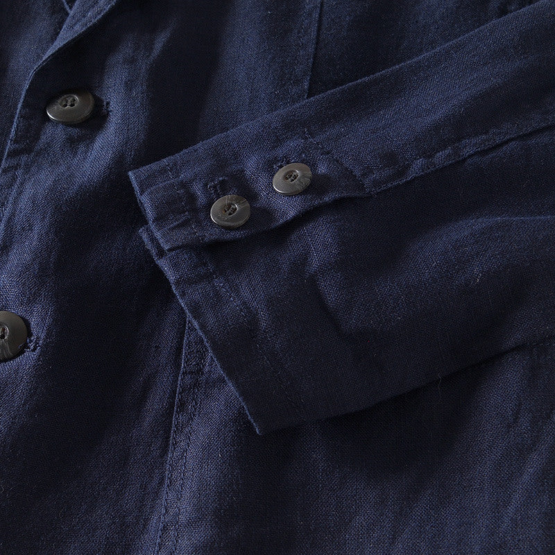 Pure Linen Vintage Business Jacket
