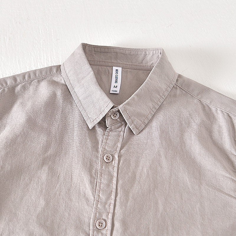 Cotton Linen Retro Casual Short Sleeved Shirt
