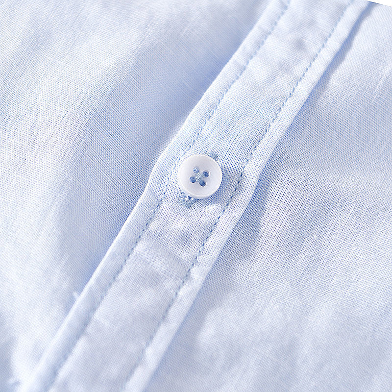 Cotton Linen Retro Casual Short Sleeved Shirt