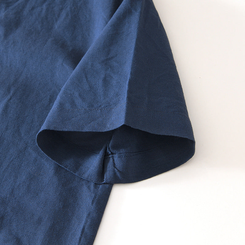 Chinese Style Linen Short Sleeve Shirt