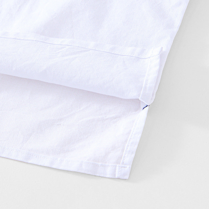 Chinese Style Linen Short Sleeve Shirt