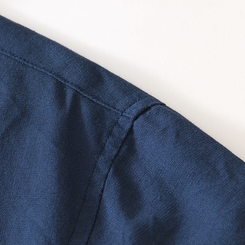 Chinese Style Linen Short Sleeve Shirt