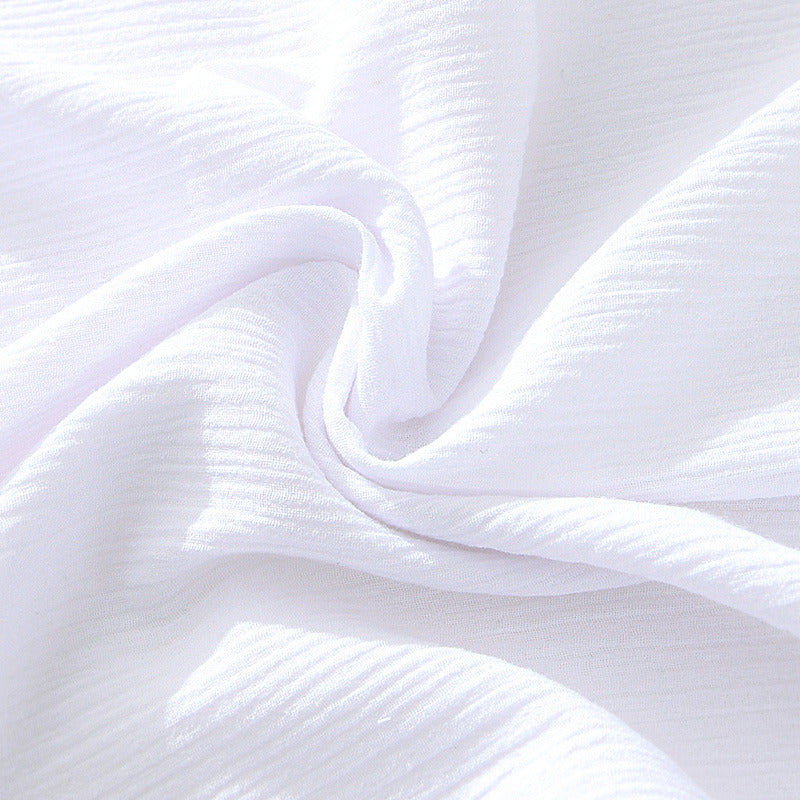 Linen Ramie Half-Open Short-Sleeved Shirt