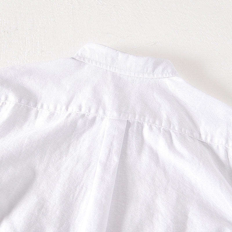 Cotton Linen Retro Casual Short Sleeved Shirt