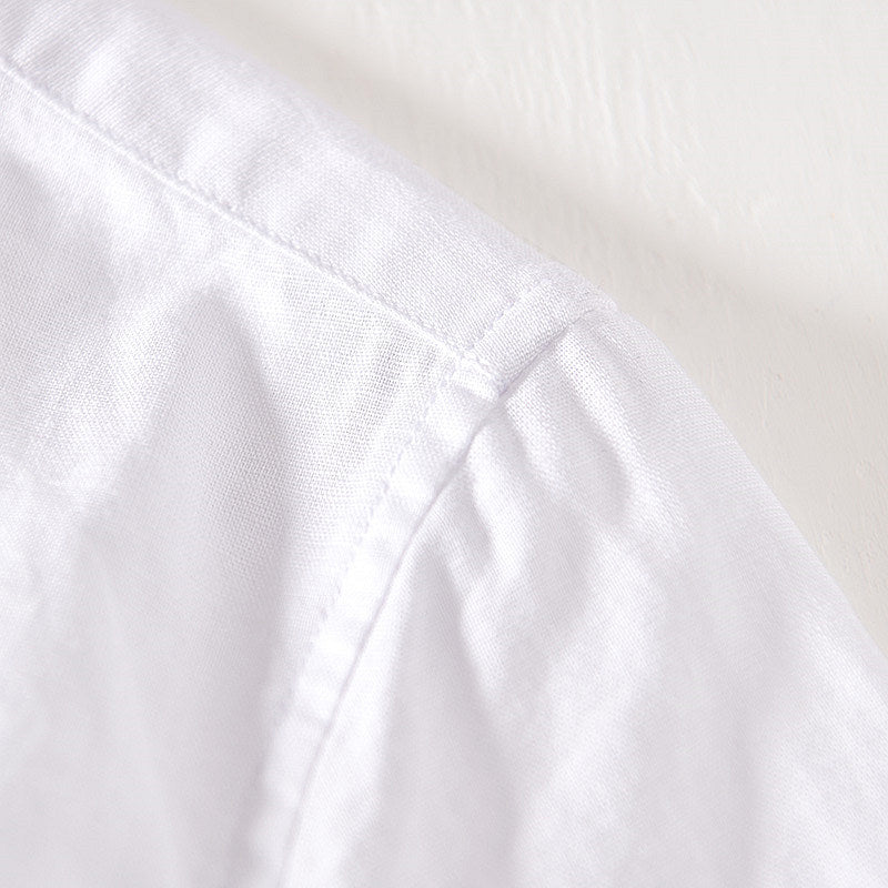 Cotton Linen Retro Casual Short Sleeved Shirt