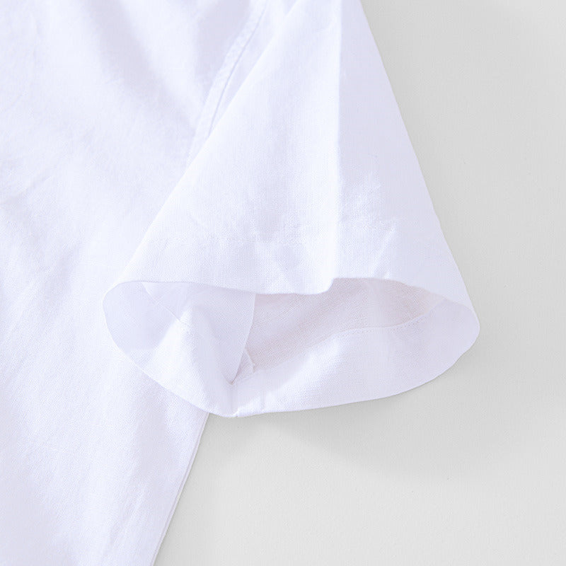 Chinese Style Linen Short Sleeve Shirt