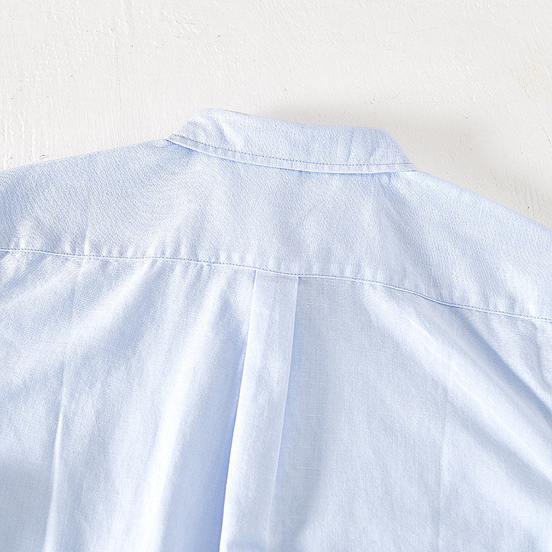 Cotton Linen Retro Casual Short Sleeved Shirt