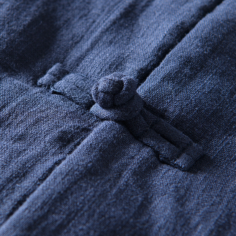 Ramie Retro Casual Fleece Jacket