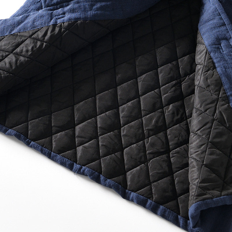 Ramie Retro Casual Fleece Jacket