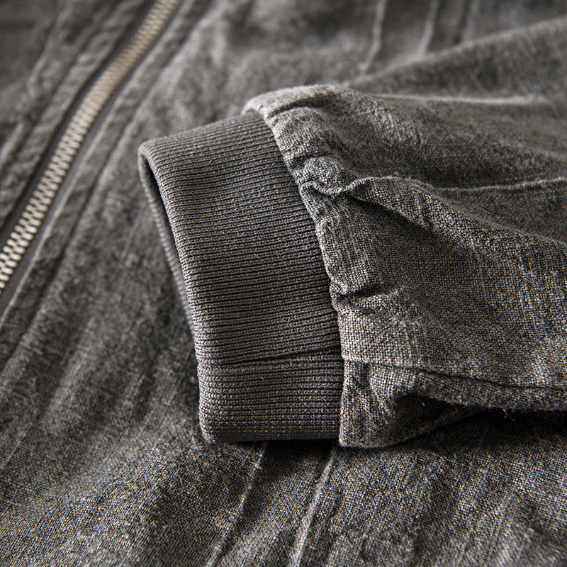 Ramie Retro Earth Tone Casual Jacket
