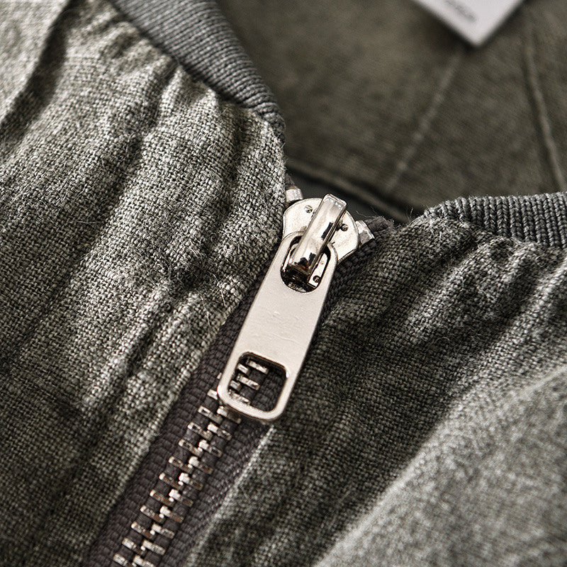 Ramie Retro Earth Tone Casual Jacket