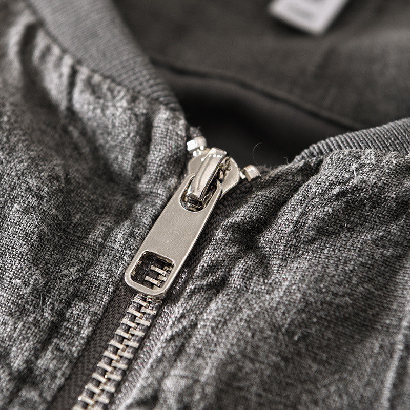Ramie Retro Earth Tone Casual Jacket