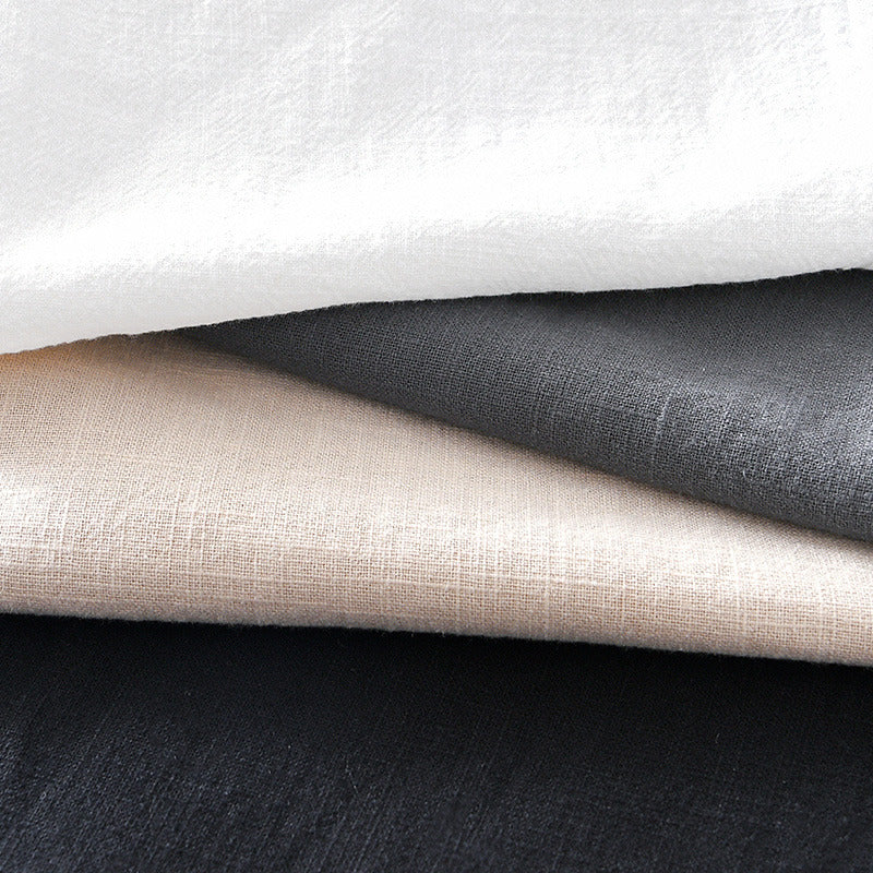 Ramie Basic Casual Straight Pant