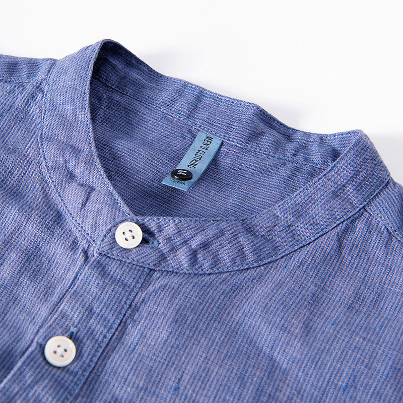 Pure Linen Ombre Short Sleeve Shirt