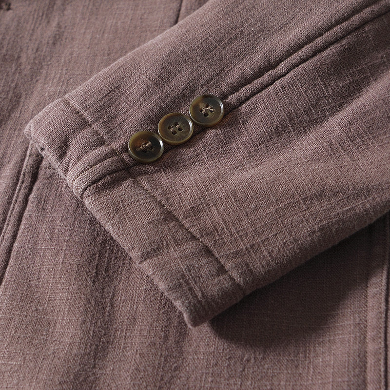 Ramie Retro Fleece Suit Jacket