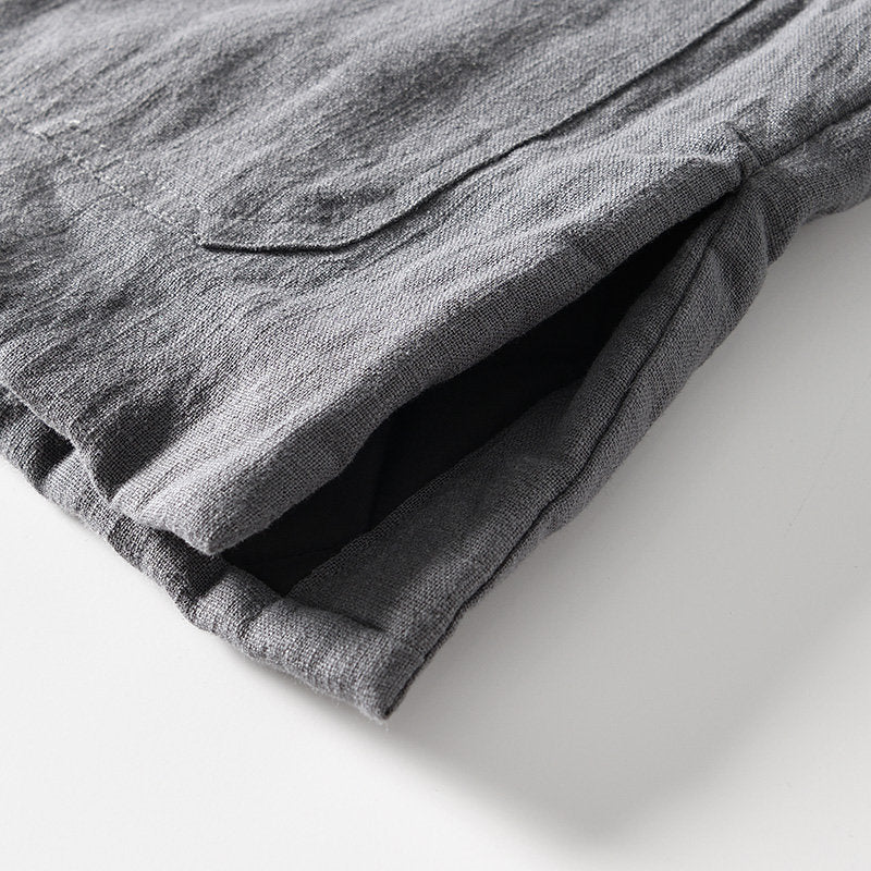 Ramie Retro Casual Fleece Jacket